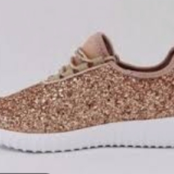 SOLD!!! Rose Gold Glitter Bomb Tennis Shoes - Picture 5 of 8